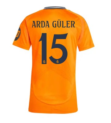 Real Madrid Arda Guler #15 Udebanetrøje Dame 2024-25 Kort ærmer